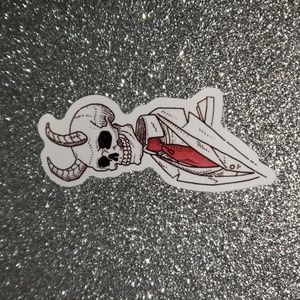 ART Gothic WATERPOOF Sticker Demon Skull